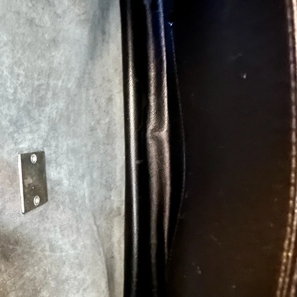 Auth Louis Vuitton Black Taiga Porto Document Angara‎